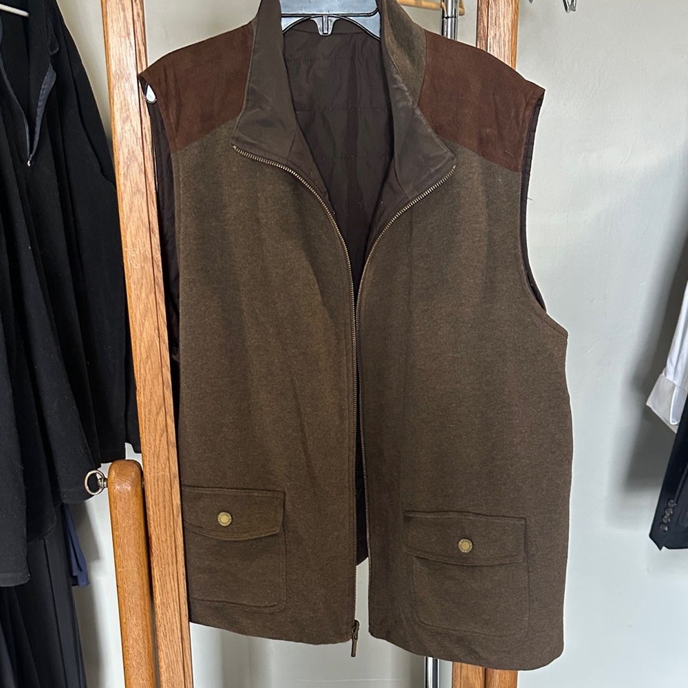 Lauren Ralph Lauren Chocolate Brown Vest 3xl?